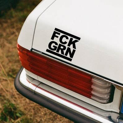 Auto Aufkleber "FCK GRN" Grüne Bundesregierung Tuning Sticker Vinyl #0252