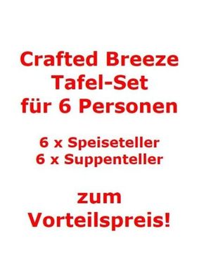 like. by Villeroy & Boch Crafted Breeze Tafel-Set für 6 Personen / 12 Teile