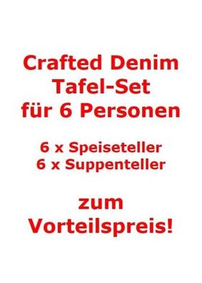 like. by Villeroy & Boch Crafted Denim Tafel-Set für 6 Personen / 12 Teile