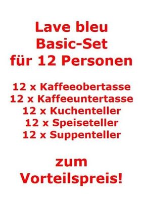 like. by Villeroy & Boch Lave bleu Basic-Set für 12 Personen / 60 Teile