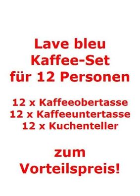 like. by Villeroy & Boch Lave bleu Kaffee-Set für 12 Personen / 36 Teile