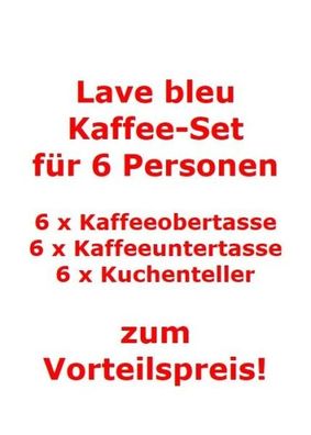 like. by Villeroy & Boch Lave bleu Kaffee-Set für 6 Personen / 18 Teile