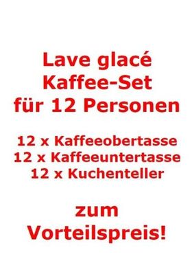 like. by Villeroy & Boch Lave glacé Kaffee-Set für 12 Personen / 36 Teile