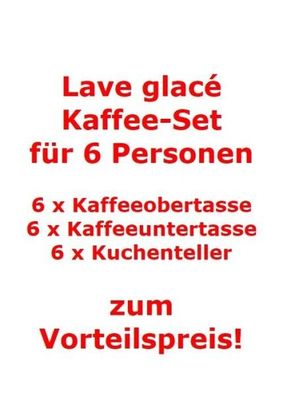 like. by Villeroy & Boch Lave glacé Kaffee-Set für 6 Personen / 18 Teile