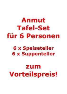 Villeroy & Boch Anmut Tafel-Set für 6 Personen / 12 Teile