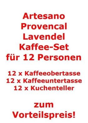 Villeroy & Boch Artesano Provençal Lavendel Kaffee-Set für 12 Personen / 36 Teile