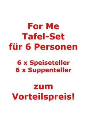 Villeroy & Boch For Me Tafel-Set für 6 Personen / 12 Teile