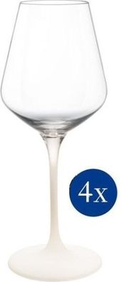 Villeroy & Boch Manufacture Rock Blanc Glass Weißweinglas Set 4tlg. je 380ml