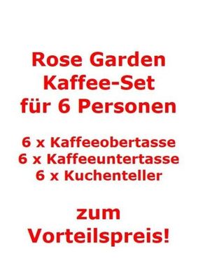 Villeroy & Boch Rose Garden Kaffee-Set für 6 Personen / 18 Teile