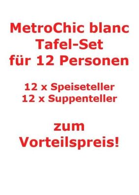 Villeroy & Boch Signature MetroChic Blanc Tafel-Set für 12 Personen / 24 Teile