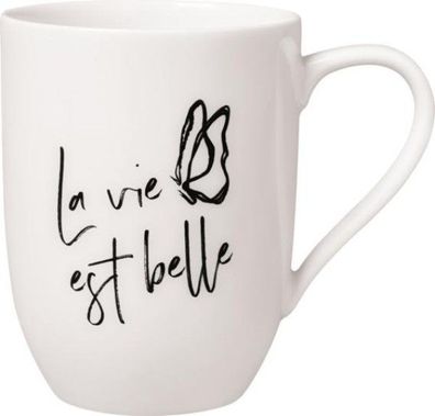 Villeroy & Boch Statement Becher mit Henkel "La vie est belle" 280ml