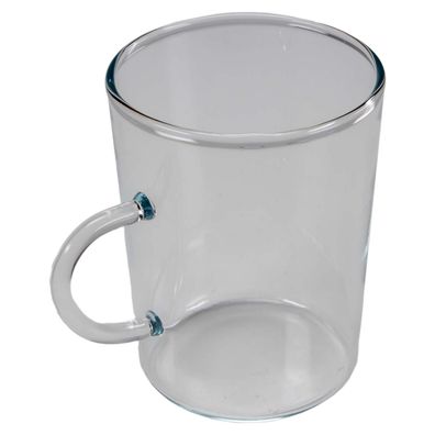 Bohemia Cristal Teeglas 0,25 l klar, Borosilikatglas, mit Henkel, Tee Trinkglas