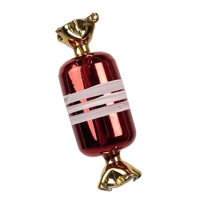 Clayre & Eef Weihnachtsanhänger Ø 5x14 cm Rot Glas (Gr. Ø 5x14 cm)
