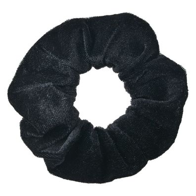 Clayre & Eef Scrunchie Haargummi Ø 10 cm Schwarz Samt (Gr. Ø 10 cm)