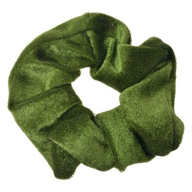 Clayre & Eef Scrunchie Haargummi Ø 10 cm Grün Samt (Gr. Ø 10 cm)