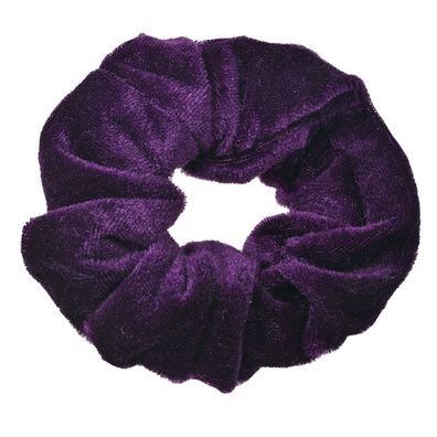 Clayre & Eef Scrunchie Haargummi Ø 10 cm Violett Samt (Gr. Ø 10 cm)