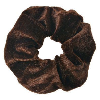 Clayre & Eef Scrunchie Haargummi Ø 10 cm Braun Samt (Gr. Ø 10 cm)