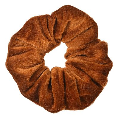 Clayre & Eef Scrunchie Haargummi Ø 10 cm Braun Samt (Gr. Ø 10 cm)