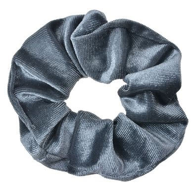 Clayre & Eef Scrunchie Haargummi Ø 10 cm Grau Samt (Gr. Ø 10 cm)