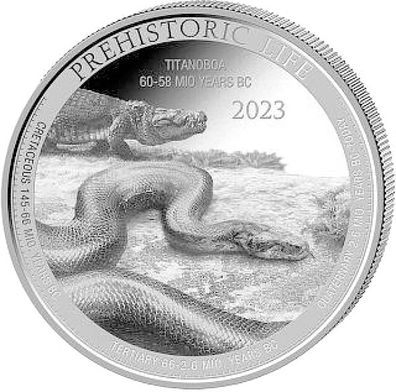 Kongo 2023 - Titanoboa 1 Oz Silber