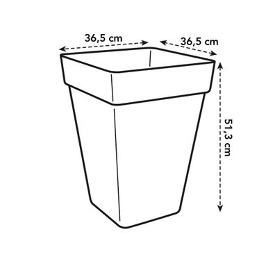 Pflanzkübel Loft Urban 37x37 Braun Kunststoff