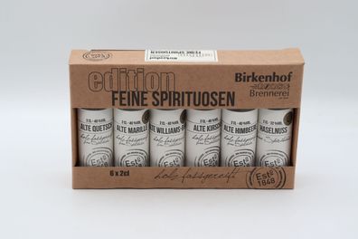 Birkenhof Tasting-Set Edition "Feine Spirituosen" 6 x 0,02 ltr. im Cognacfass