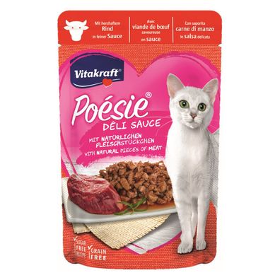 Vitakraft Katzenfutter Poesie DeliSauce, Rindfleisch - 23 Beutel