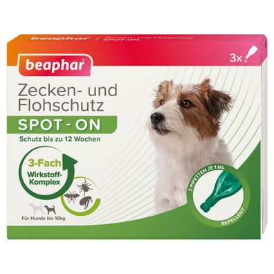 Beaphar Zecken- und Flohschutz SPOT-ON für Hunde bis 15 kg