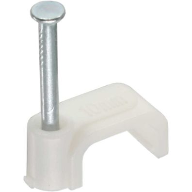 InLine® 44021 Kabelschelle 10mm eckig, weiß, 100 Stück