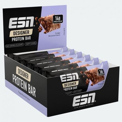 ESN Designer Bar Box, 12 Protein Riegel, Fudge Brownie