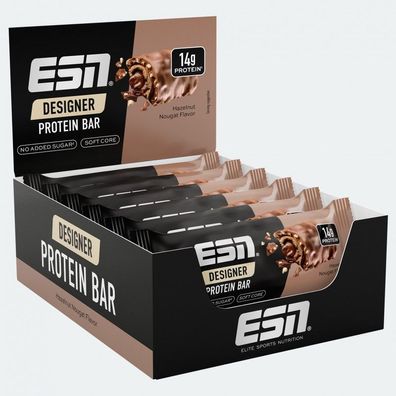 ESN Designer Bar Box, 12 Protein Riegel, Hazelnut Nougat