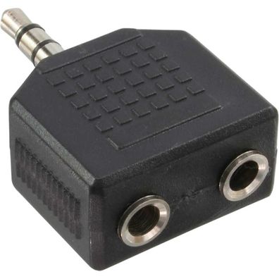 InLine® 99301 Audio Adapter, 3,5mm Klinke Stecker an 2x 3,5mm Klinke Buchse, Stereo