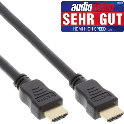 InLine® 17511P HDMI Kabel, HDMI-High Speed mit Ethernet, Premium, Stecker / Stecke