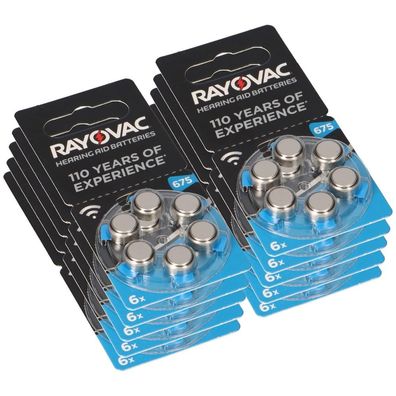 60x Rayovac Hörgerätebatterie HA675 Hearing Aid Acoustic