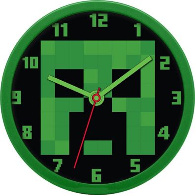 Minecraft analoge Wanduhr mit 25cm Durchmesser: Stilvolle Zeitmessung für Gamer