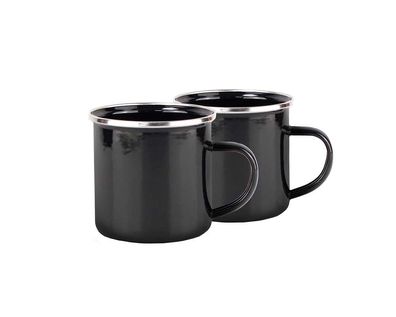 2-tlg. Campingbecher-Set 350ml Camping Kaffee Becher Thermo Tasse Doppelwandig