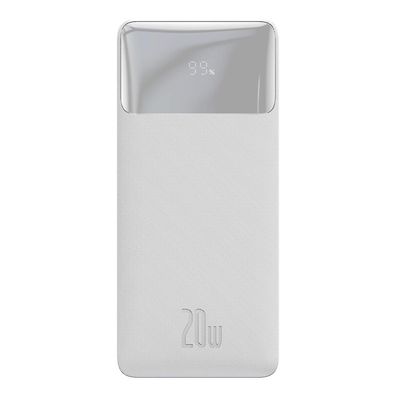 Baseus Bipow Schnelllade-Powerbank 20000 mAh 20 W weiß (Overseas Edition) + USB-A