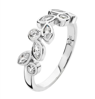 925 Sterling Silber Damen - Ring mit Zirkonia