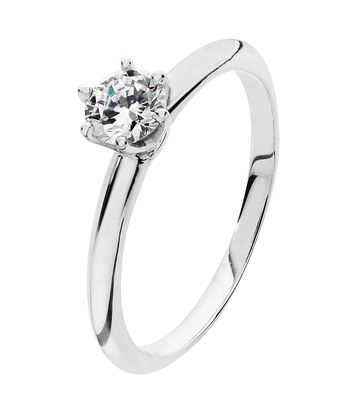 925 Sterling Silber Damen - Ring mit Zirkonia