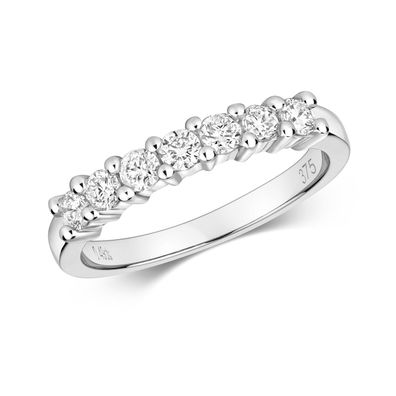 9 Karat (375) Weißgold Damen - Diamant Ring Brillant-Schliff 0.50 Karat H - PK1