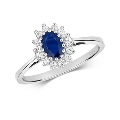 Edler 9 Karat (375) Weißgold Diamant Solitärring Brillant-Schliff 0.15 Karat H - PK2