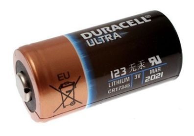 Duracell - CR 123 A / CR123A / DL 123 / CR17345 873992- 3 Volt 1550mAh Lithium