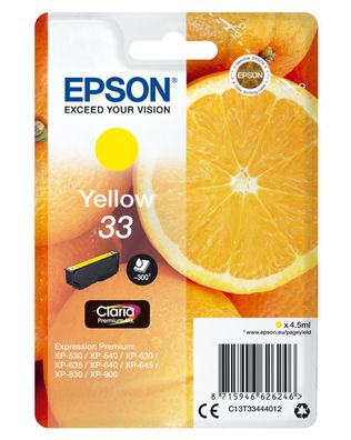 Epson C13T33444012 Epson Tintenpatrone yellow Claria Premium 33 T 3344