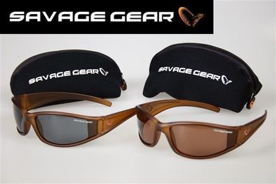 SAVAGE GEAR Slim Sonnenbrille Polarisationsbrille Angelbrille Sportbrille + Etui