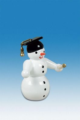 Holzfigur Schneemann Kommilitone Höhe 6,5cm NEU Schneemänner Seiffen Erzgebirge F