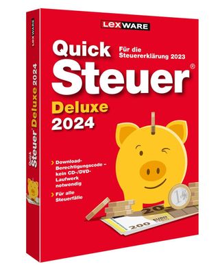 Lexware 06815-0072 Lexware QuickSteuer Deluxe 2024 (für das Steuerjahr 2023) Softw