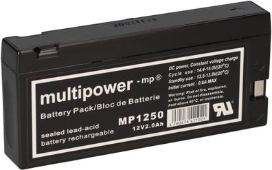 Multipower Blei-Akku MP1250 Pb 12V / 2Ah Klemmkontakt