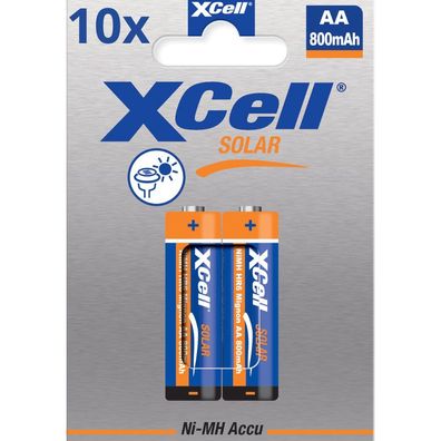 20x XCell Solar Akkus X800AA Mignon Ni-MH 1,2V 800mAh (10x 2er Blister)