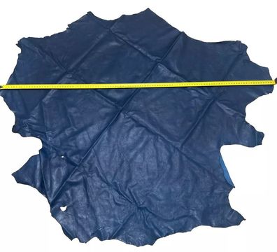 Lederhaut Blau Natur Echtleder Vintage Lammleder Echt Leder 95x110 Cm