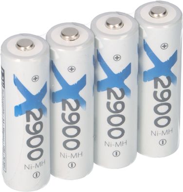 4x XCell Mignon AA Akku Ni-MH 1,2V 2900mAh